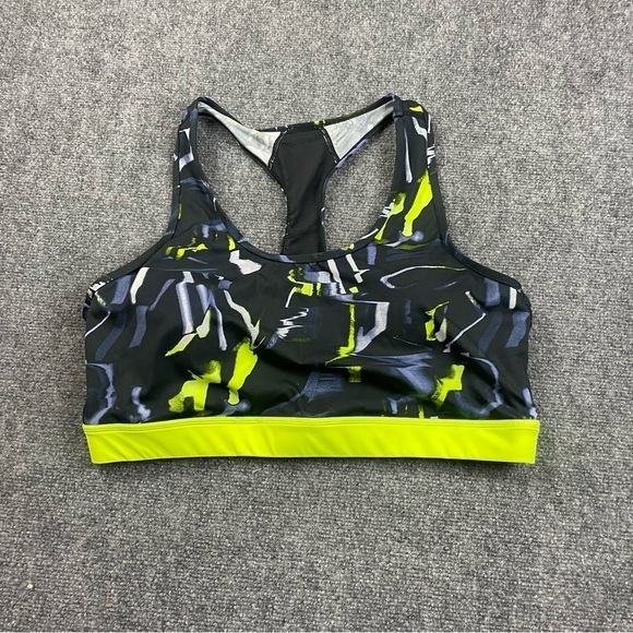 RISE by LULAROE Rise 2020 Invincible Racerback Sports bra yellow/black size: 2X - Picture 1 of 7